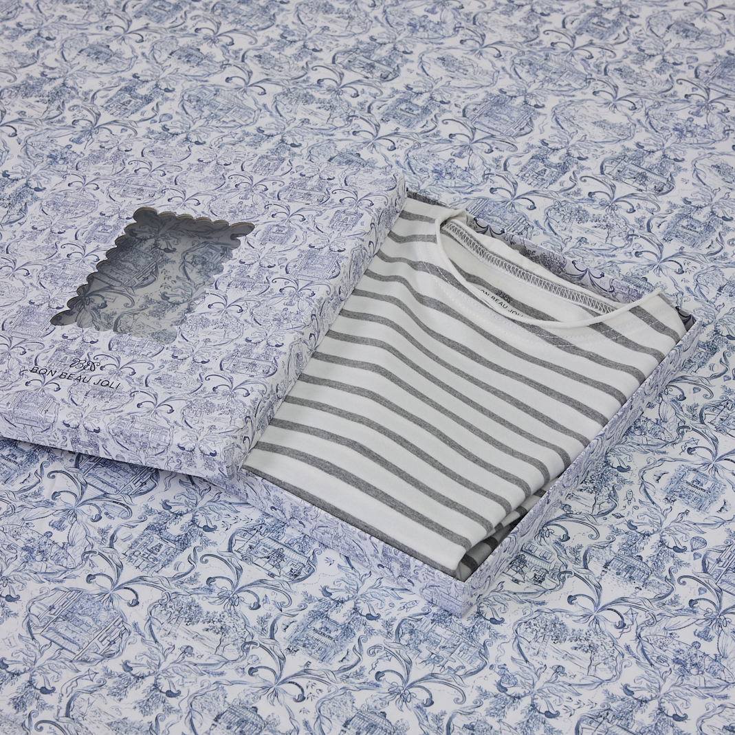 T-shirt Mathis - Grey Nuage Stripe